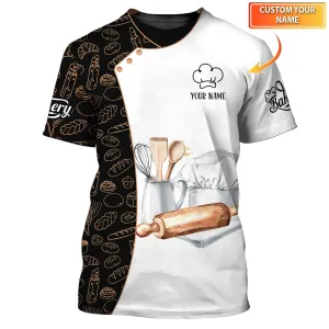 Woman Bake Personalized T-Shirt Baking Uniform Baking Pattern Tee Shirt