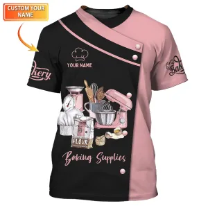 Woman Bake Personalized T-Shirt Baking Uniform Baking Pattern Tshirt [Non-Workwear]