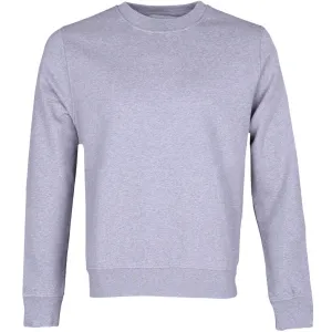 Women Classic Organic Crew Sweater in Heather Grey