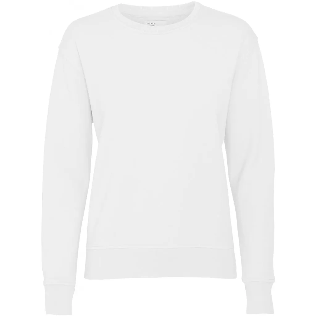 Women Classic Organic Crew Sweatshirt in optical white
