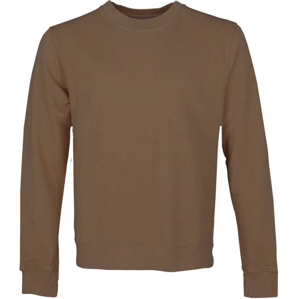 Women Classic Organic Crew Sweatshirt in Sahara Camel