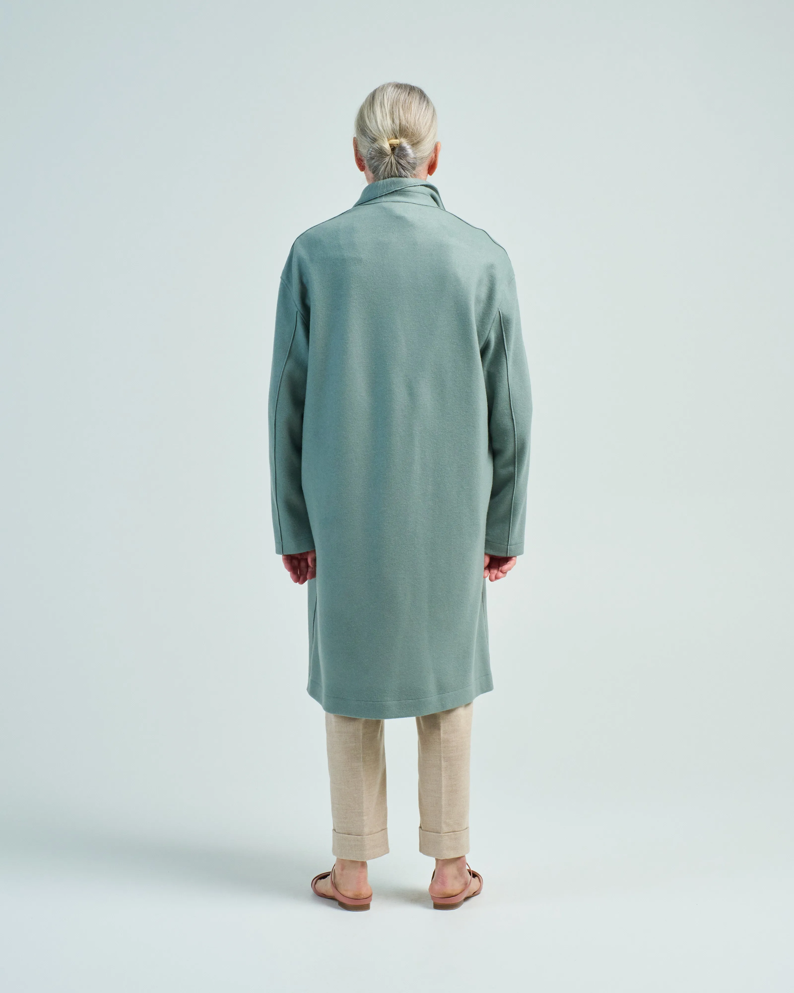 women oversized coat cashmere blend