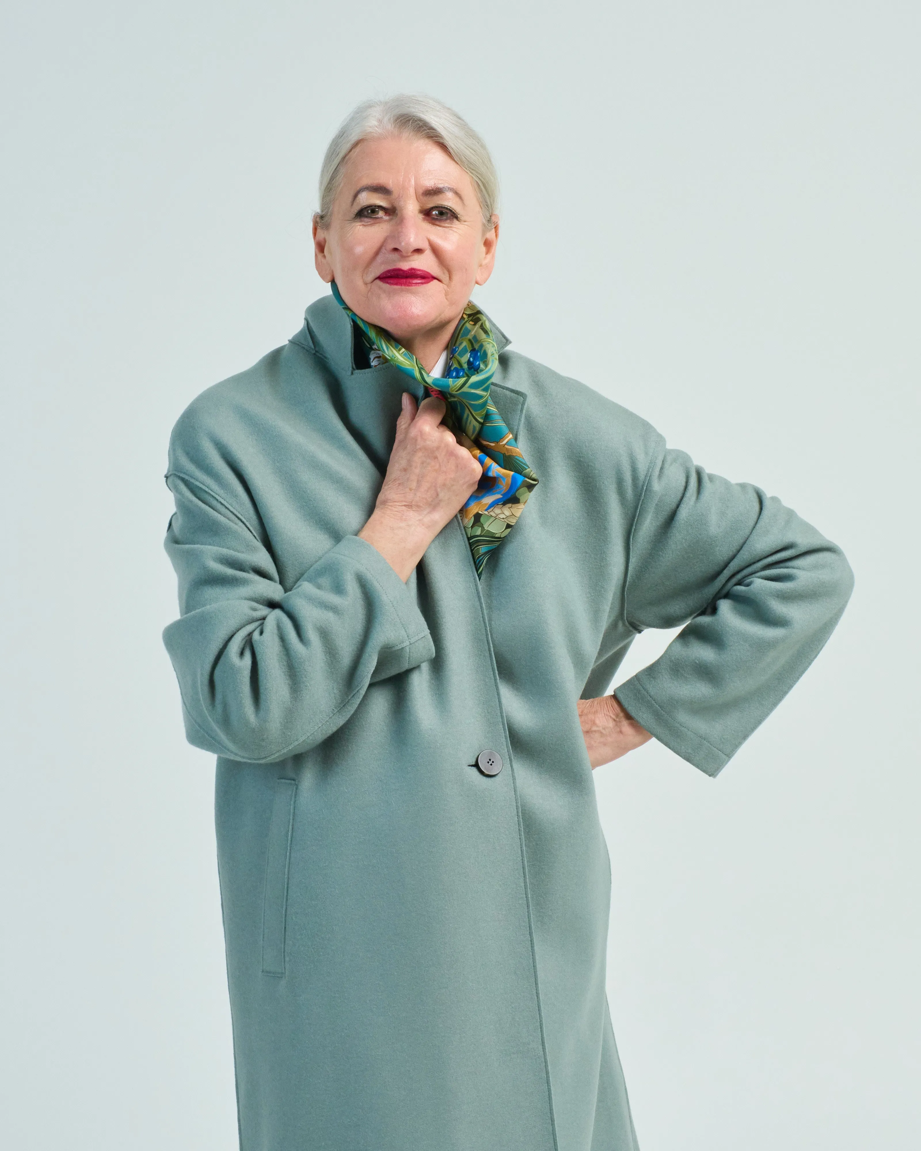 women oversized coat cashmere blend