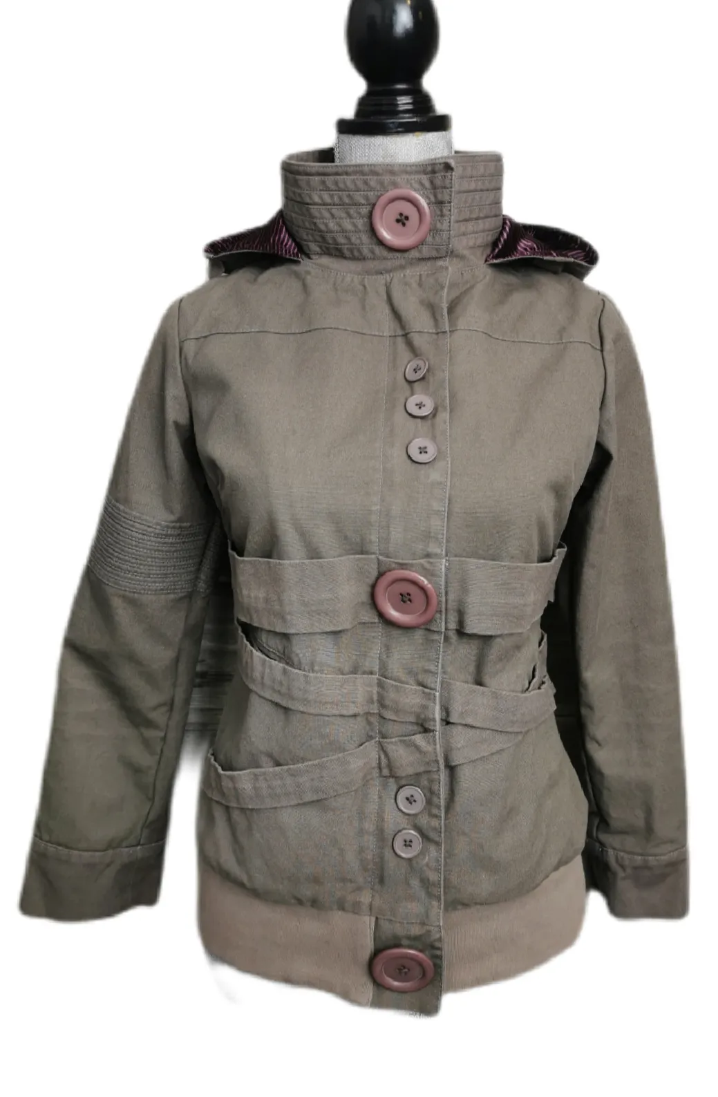 WOMEN SIZE SMALL - SCHWIING Fitted Jacket, Hooded EUC B45