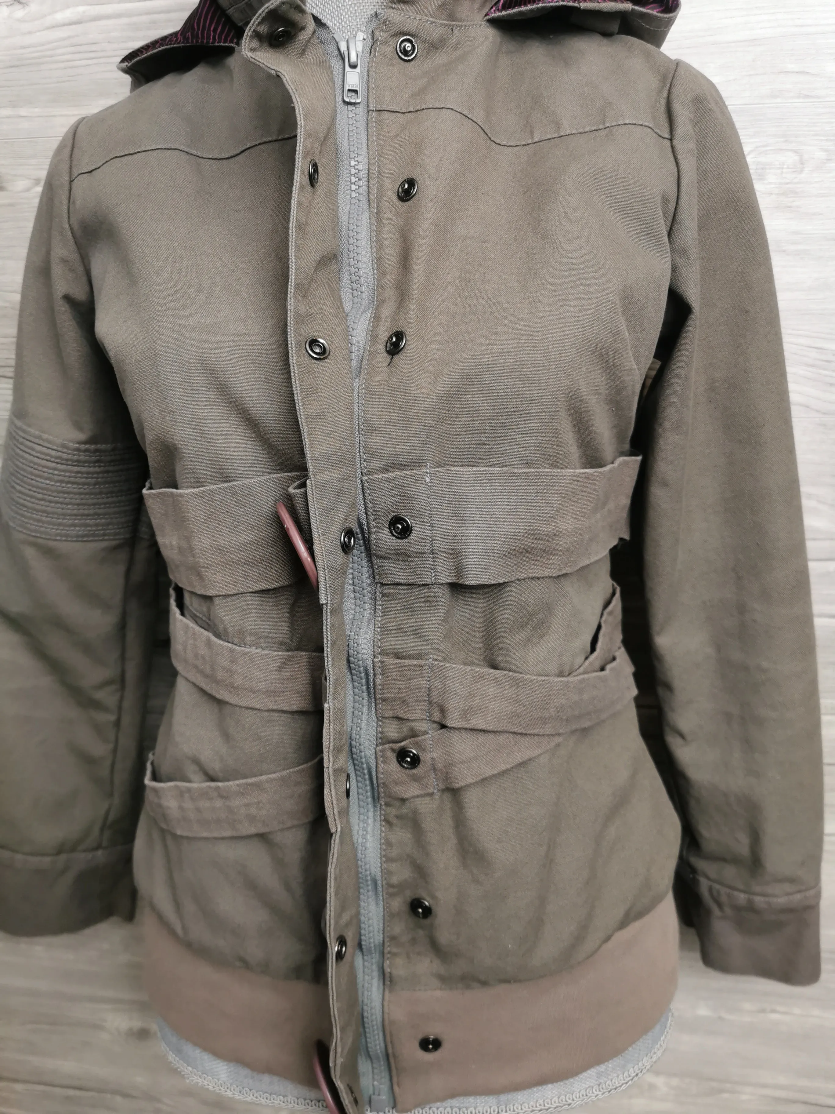 WOMEN SIZE SMALL - SCHWIING Fitted Jacket, Hooded EUC B45
