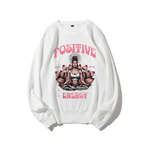 Women Vintage Yoga Pose Graphic Sweatshirts
