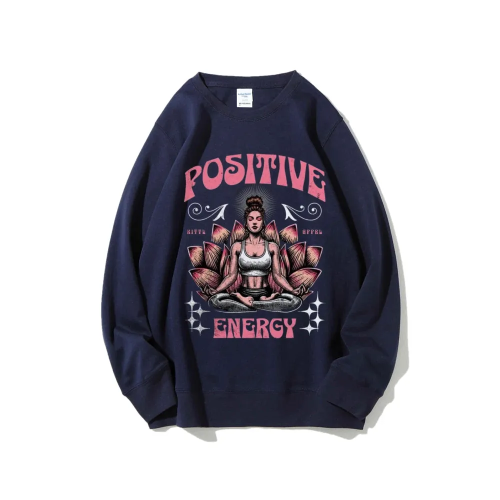 Women Vintage Yoga Pose Graphic Sweatshirts