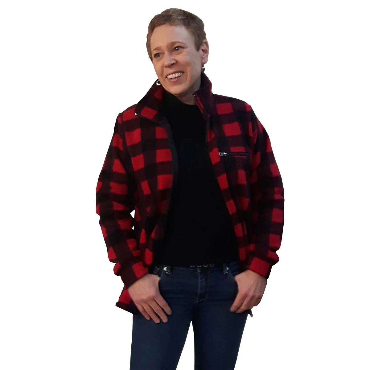 WOMEN'S CAMP JACKET BUFFALO CHECK RED