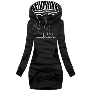 Women's Casual Fitted Hoodie |  Long
