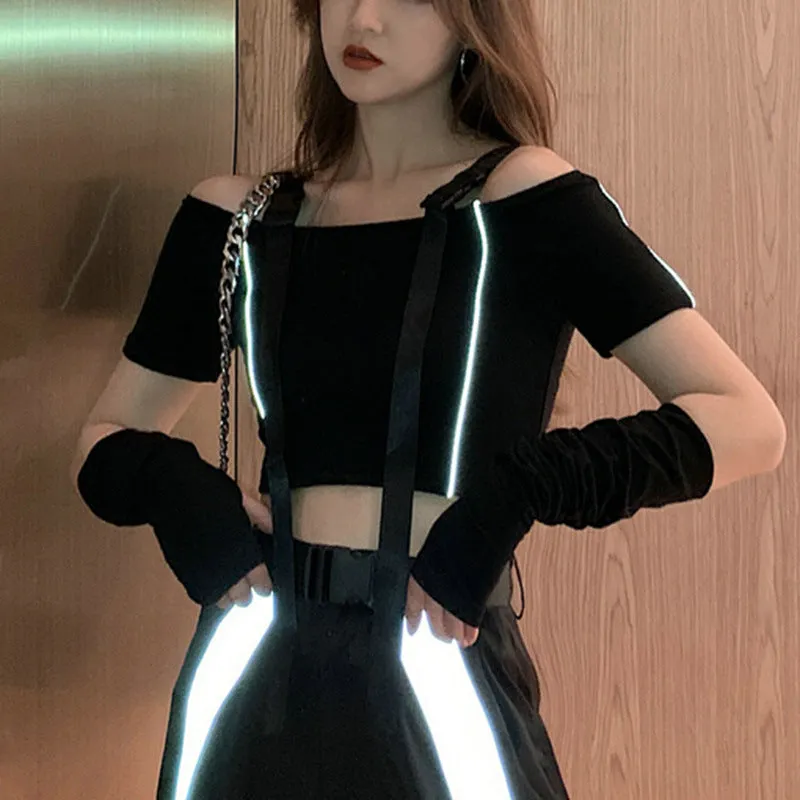 Women's Color Matching Reflective Overalls