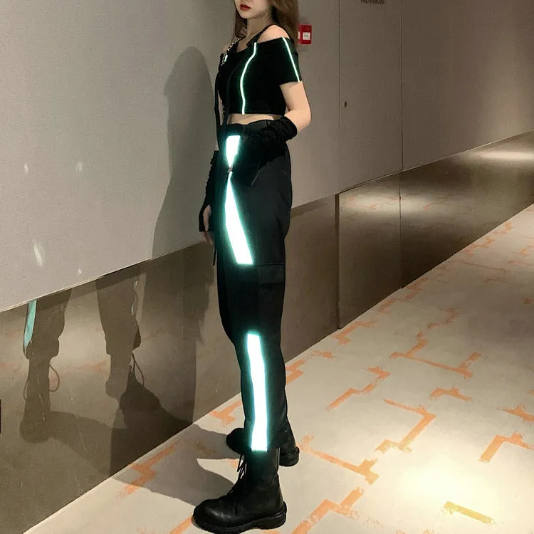 Women's Color Matching Reflective Overalls