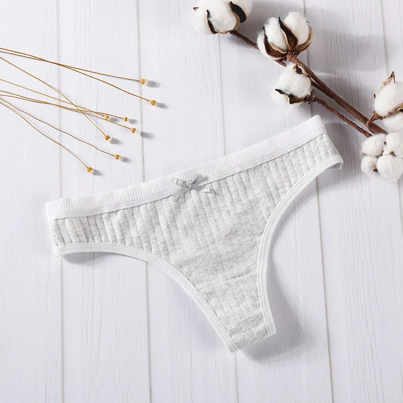 Women's cotton thong