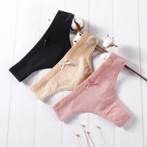 Women's cotton thong