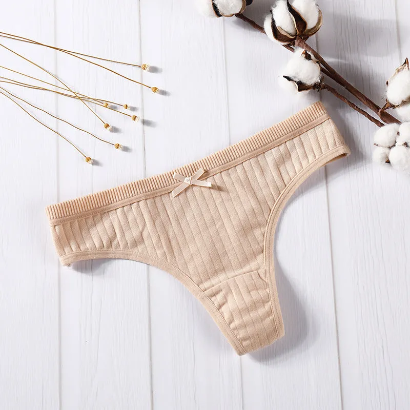 Women's cotton thong