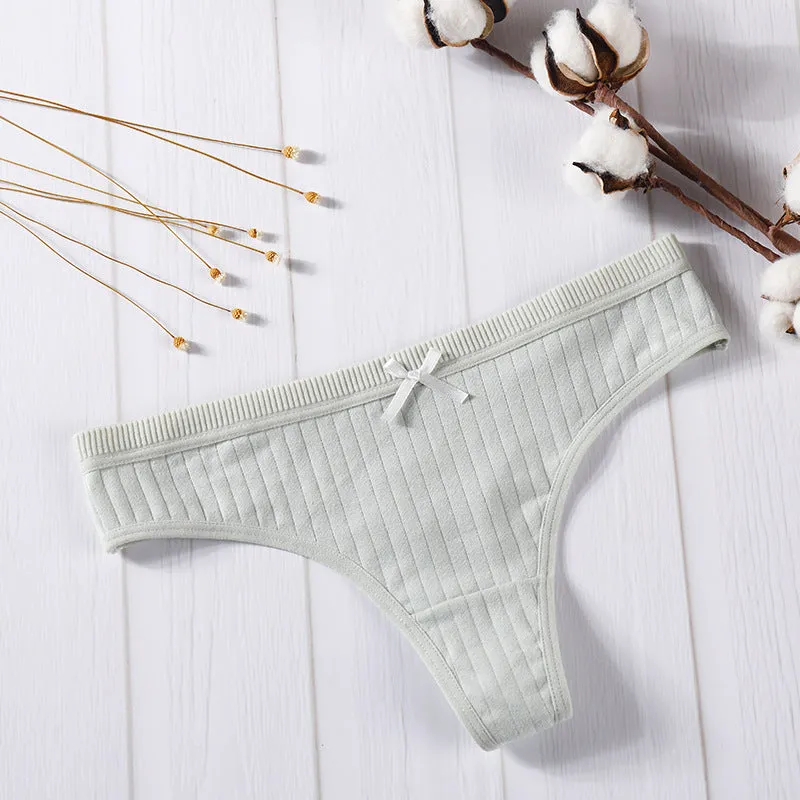 Women's cotton thong