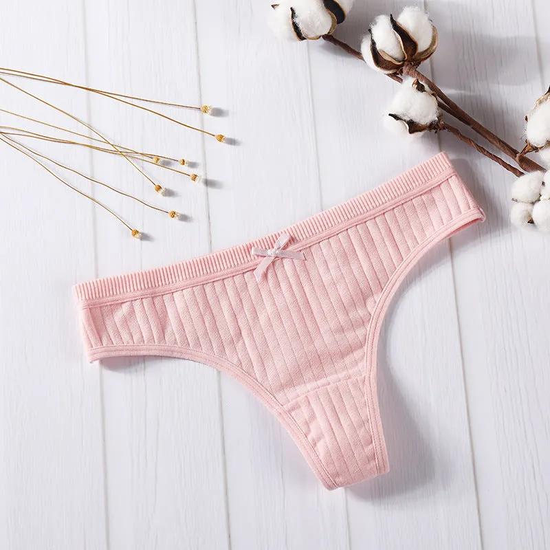 Women's cotton thong