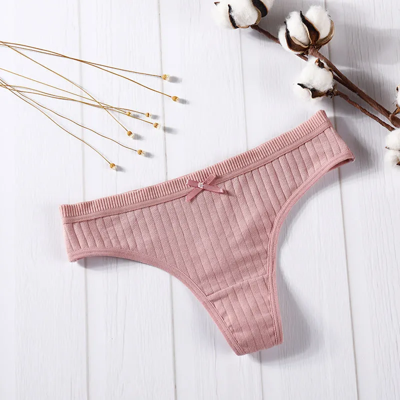Women's cotton thong