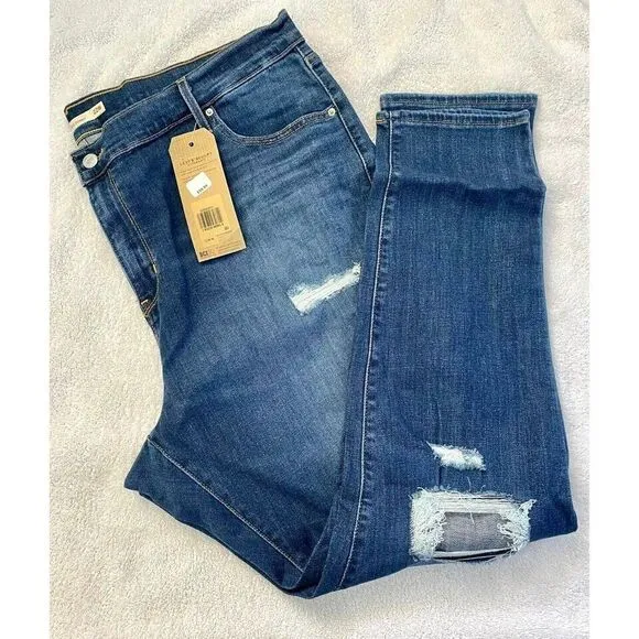 women's jeans Levi's 721 Women's Plus-Size High Rise Skinny blue Jeans size 22W