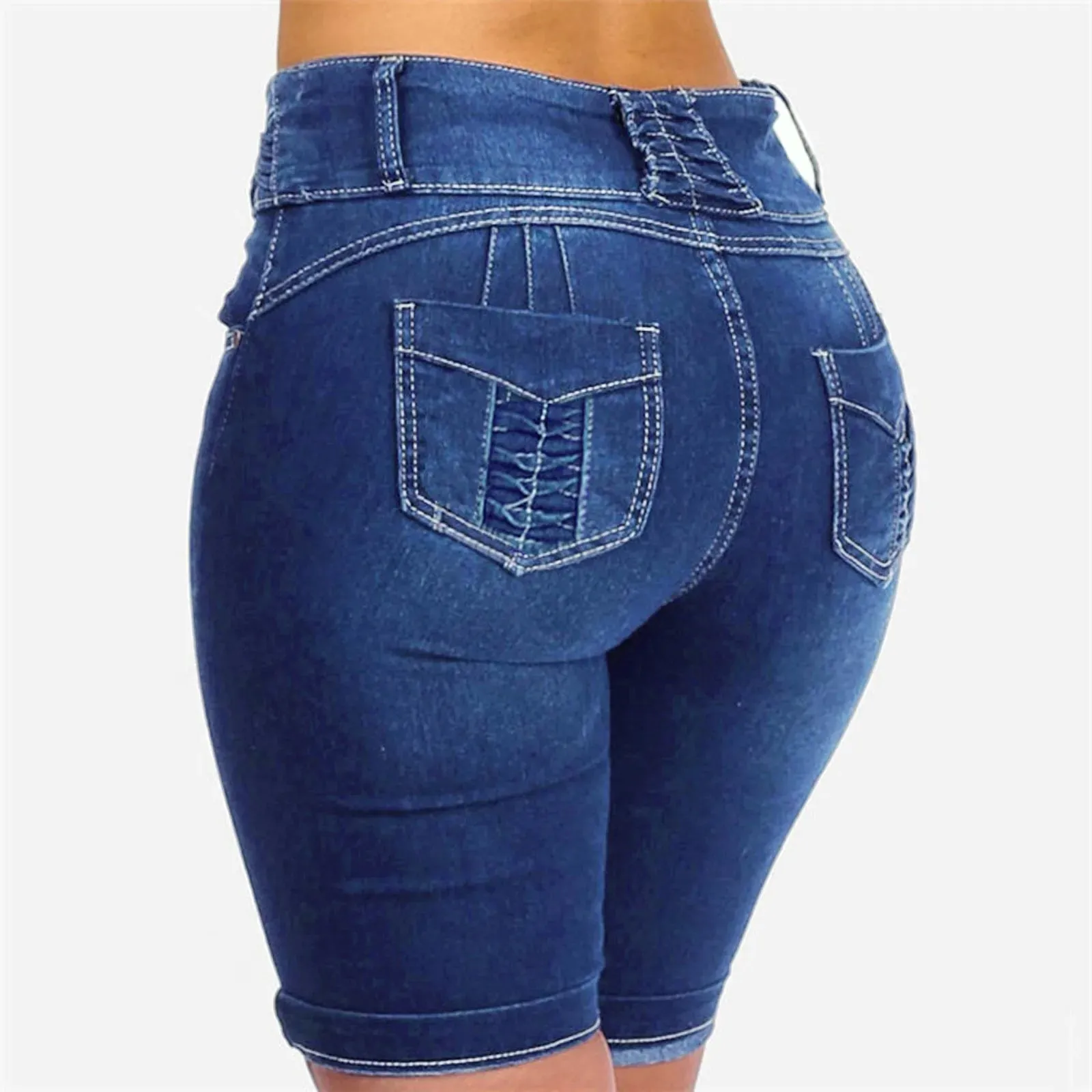 Women's Korean dongdaemun Denim Shorts 2024 New Summer High Waist Casual Chic Skinny Jean Shorts For Women Denim Short Femme