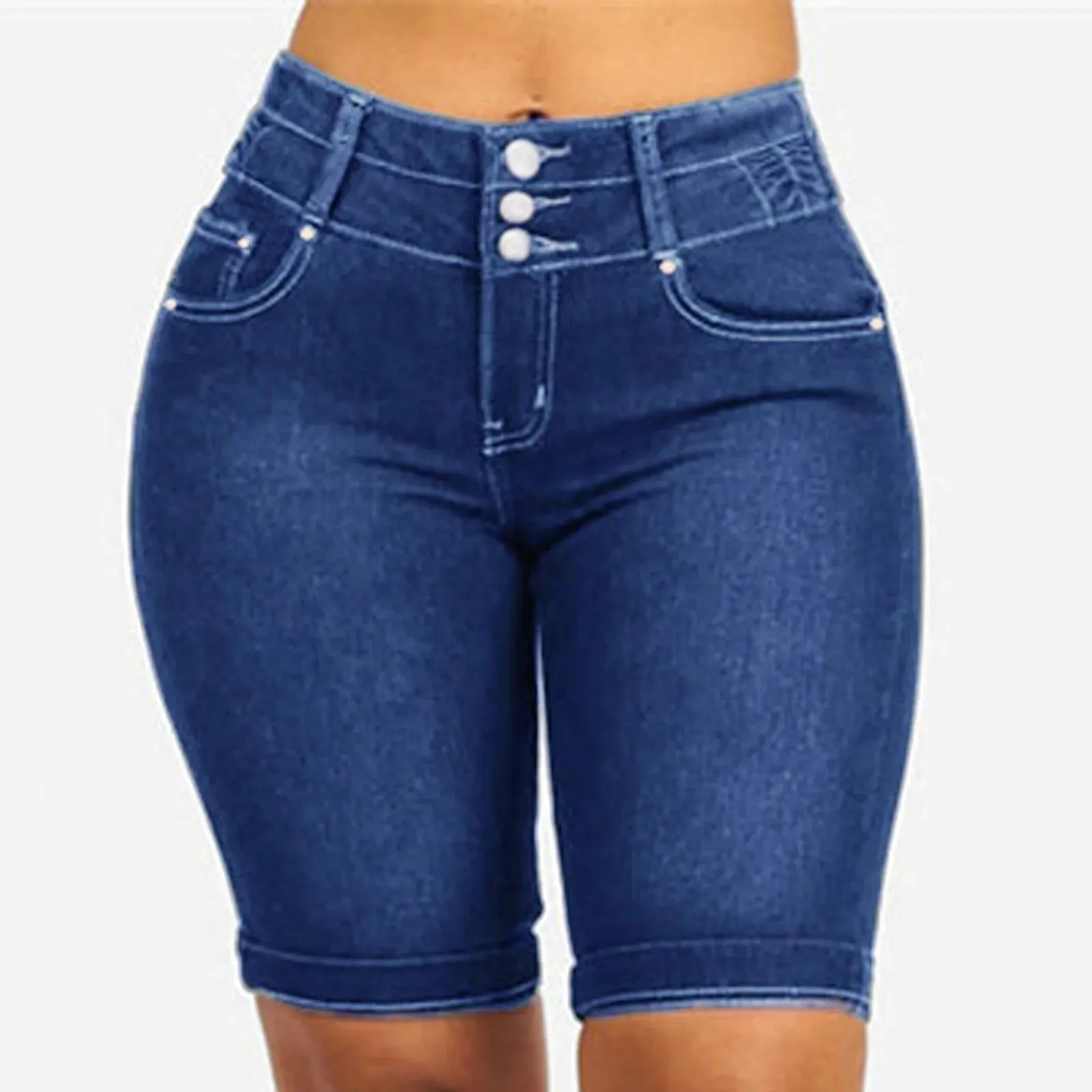 Women's Korean dongdaemun Denim Shorts 2024 New Summer High Waist Casual Chic Skinny Jean Shorts For Women Denim Short Femme