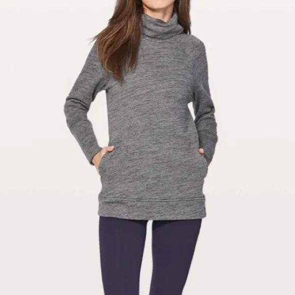Women’s Lululemon To You Tunic Heathered Core Dark Grey, Size 2