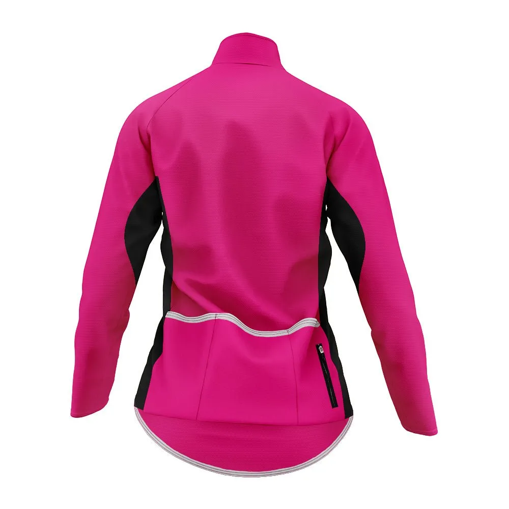 Womens Plain Pink Tor Winter Cycling Jacket