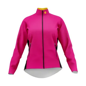 Womens Plain Pink Tor Winter Cycling Jacket
