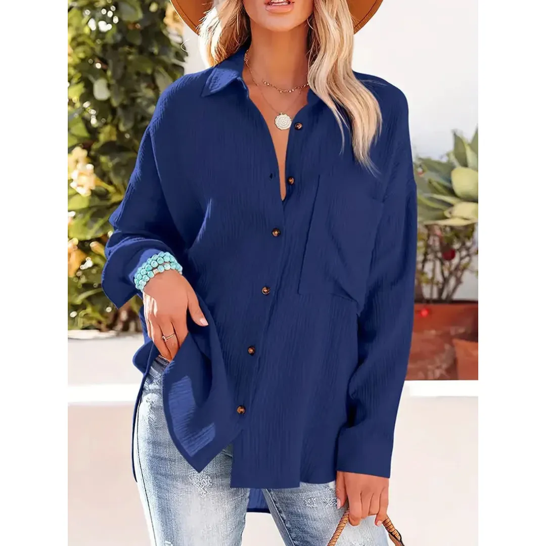 Women's Relaxed Long Sleeve Button-Up Shirt | Everyday