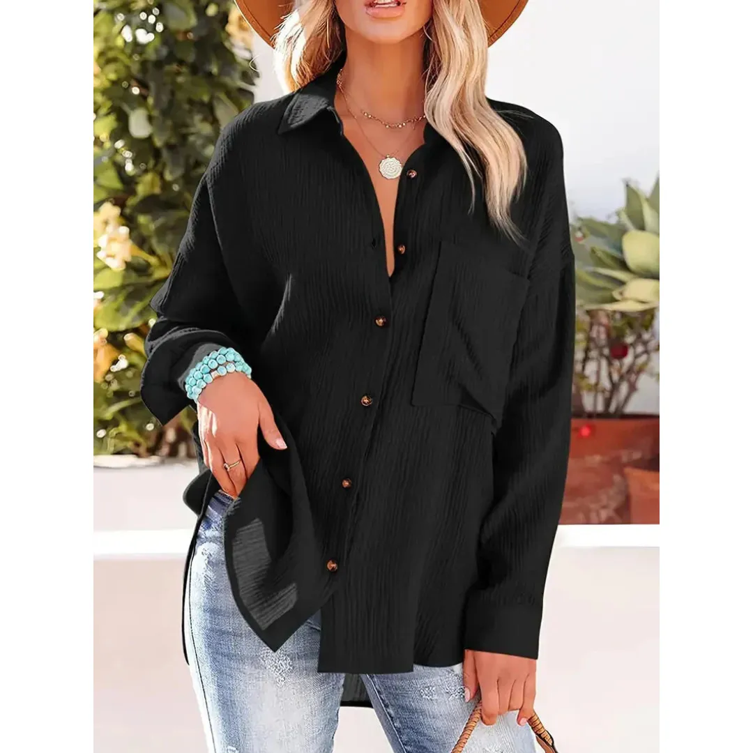 Women's Relaxed Long Sleeve Button-Up Shirt | Everyday