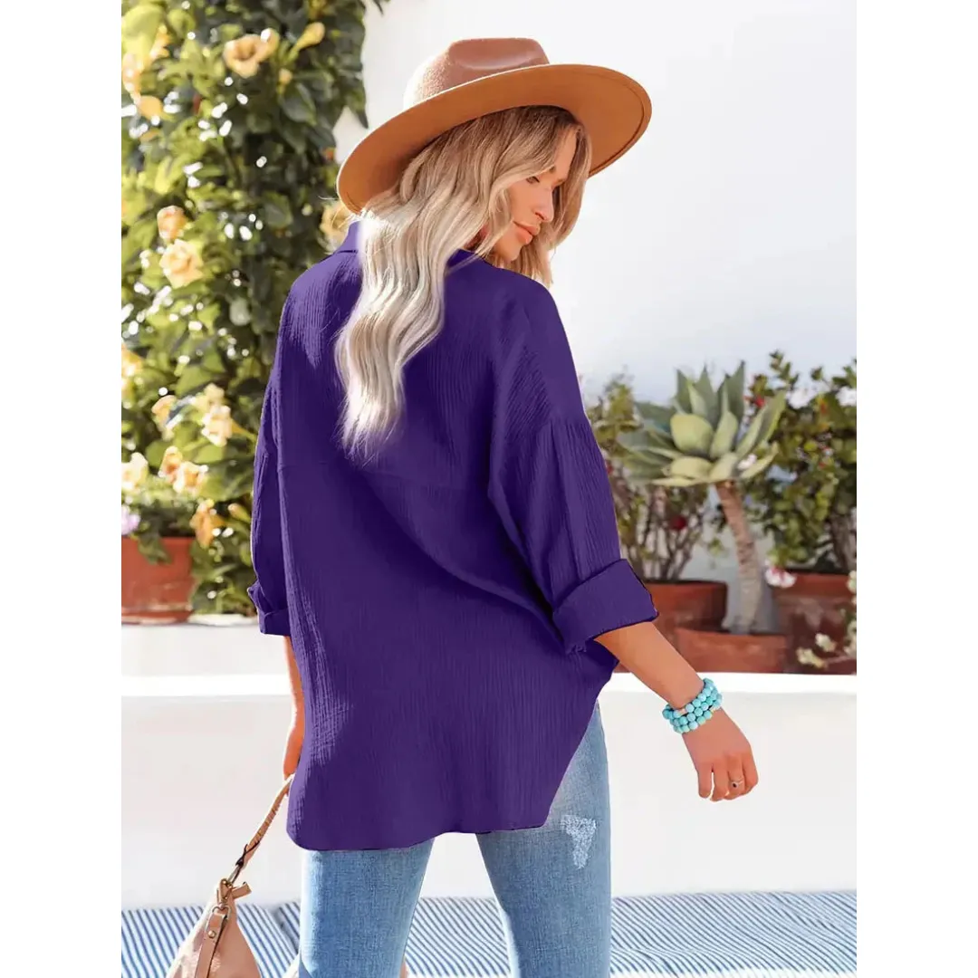 Women's Relaxed Long Sleeve Button-Up Shirt | Everyday