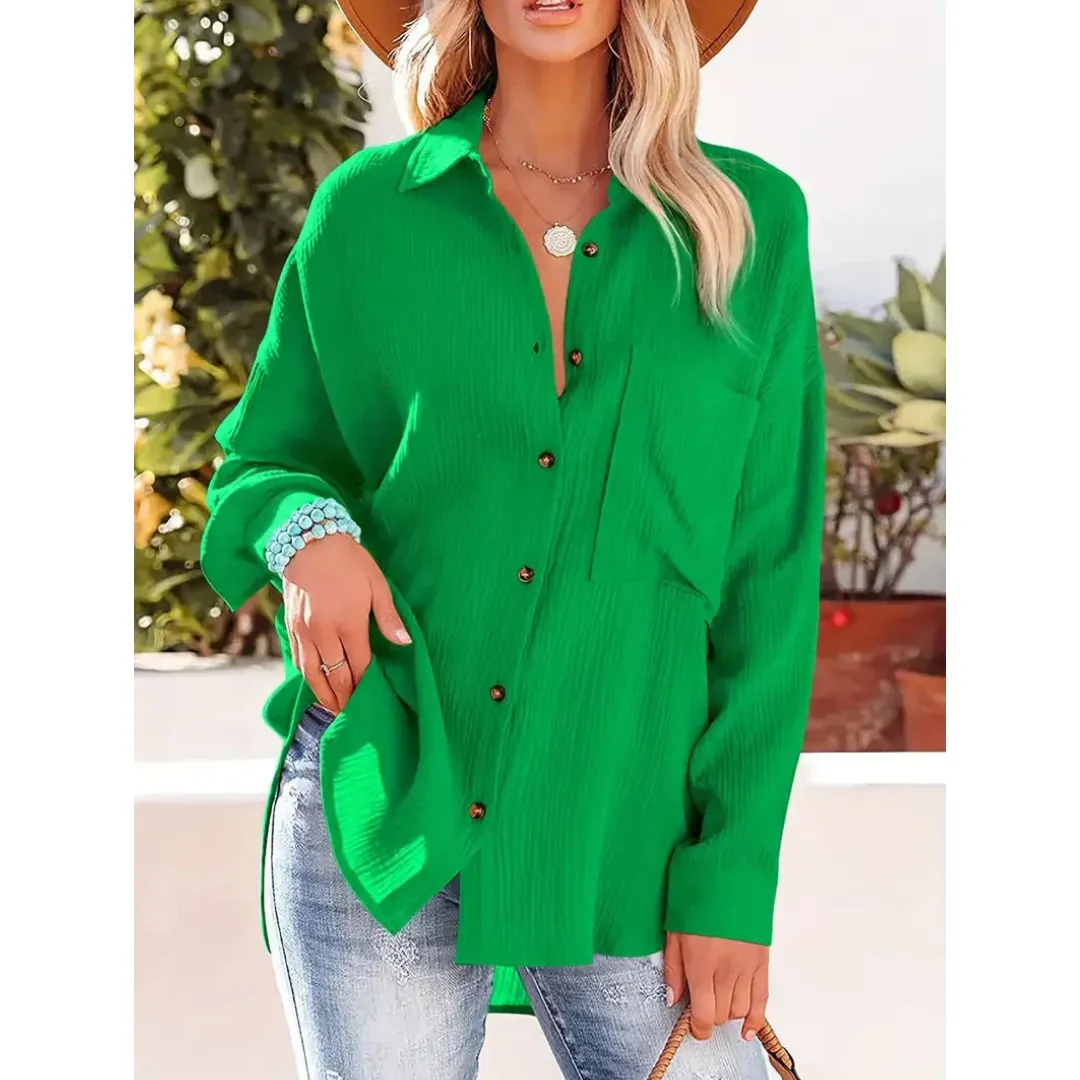 Women's Relaxed Long Sleeve Button-Up Shirt | Everyday