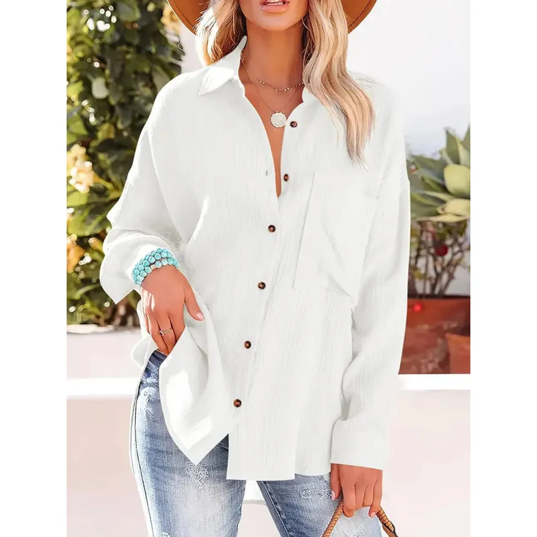 Women's Relaxed Long Sleeve Button-Up Shirt | Everyday