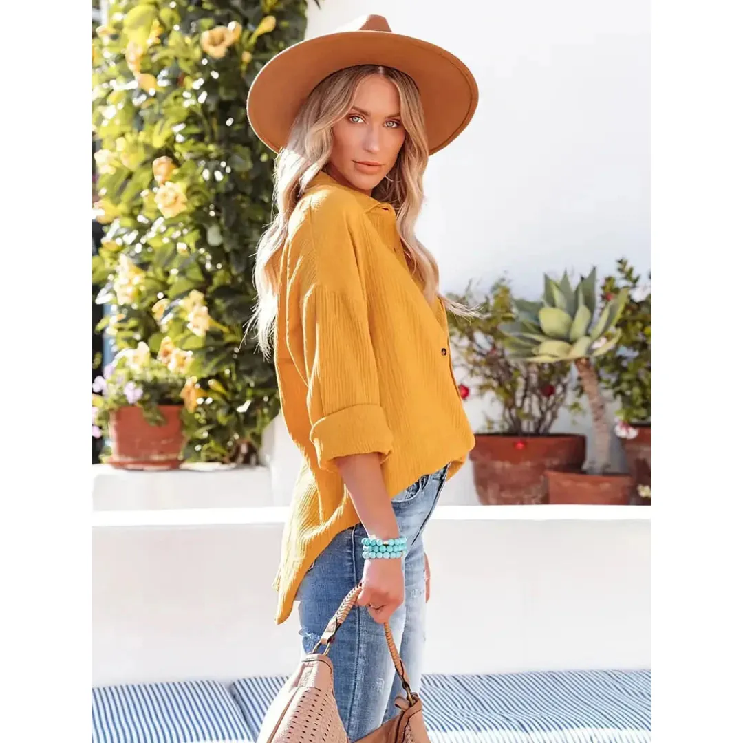 Women's Relaxed Long Sleeve Button-Up Shirt | Everyday