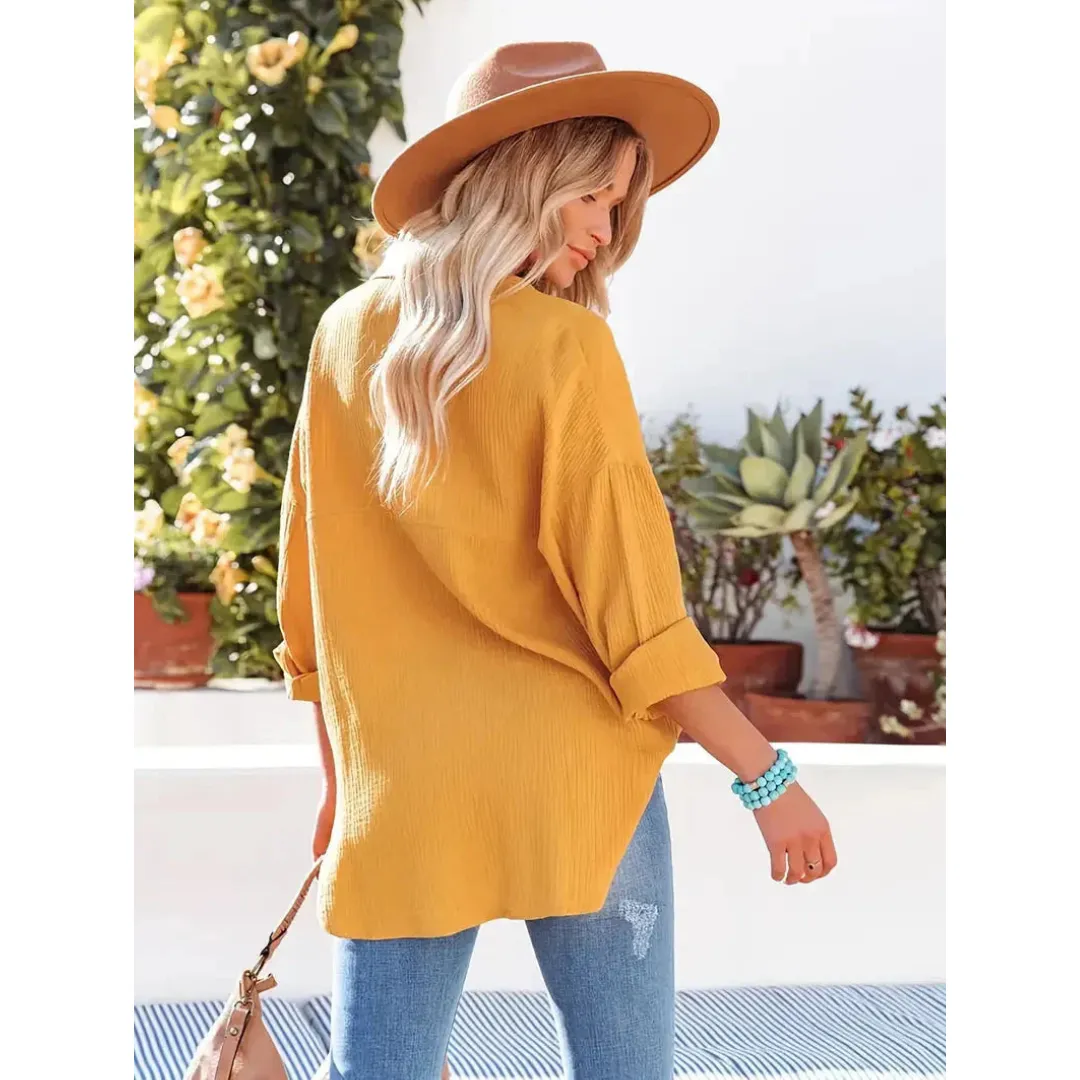 Women's Relaxed Long Sleeve Button-Up Shirt | Everyday