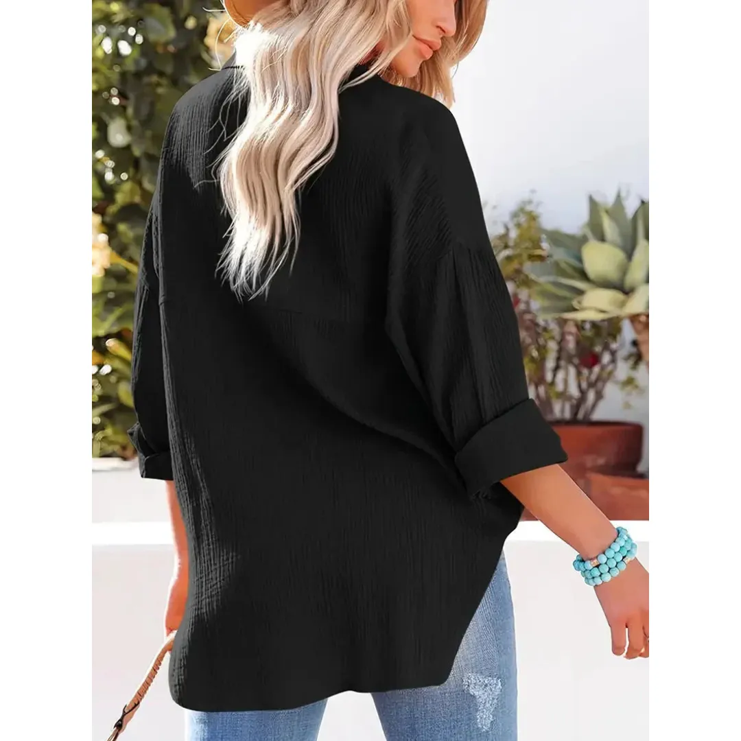 Women's Relaxed Long Sleeve Button-Up Shirt | Everyday