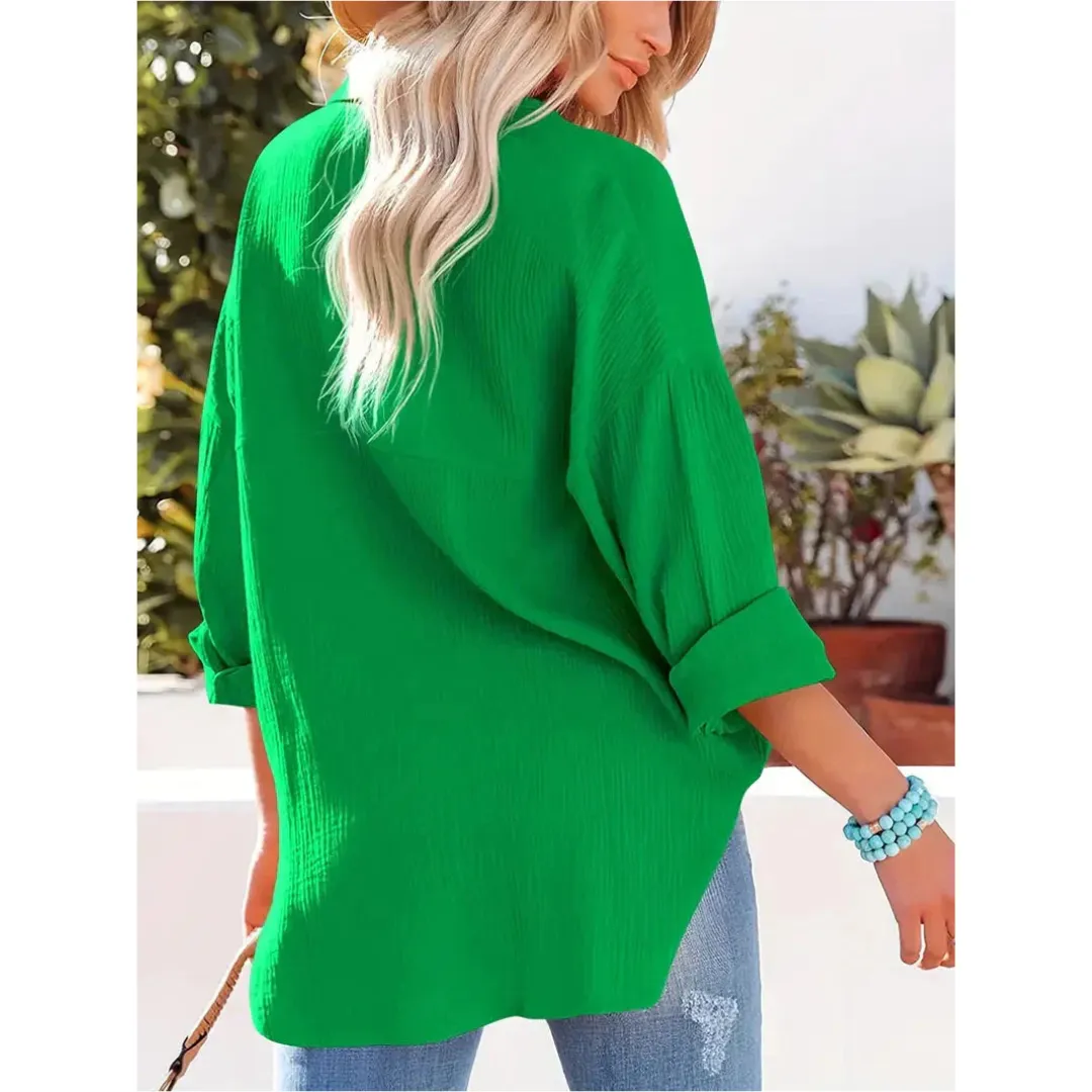 Women's Relaxed Long Sleeve Button-Up Shirt | Everyday