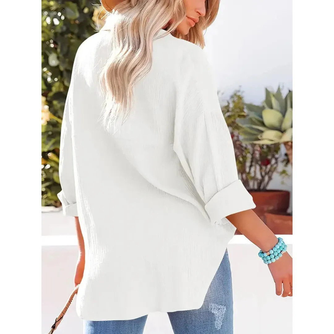 Women's Relaxed Long Sleeve Button-Up Shirt | Everyday