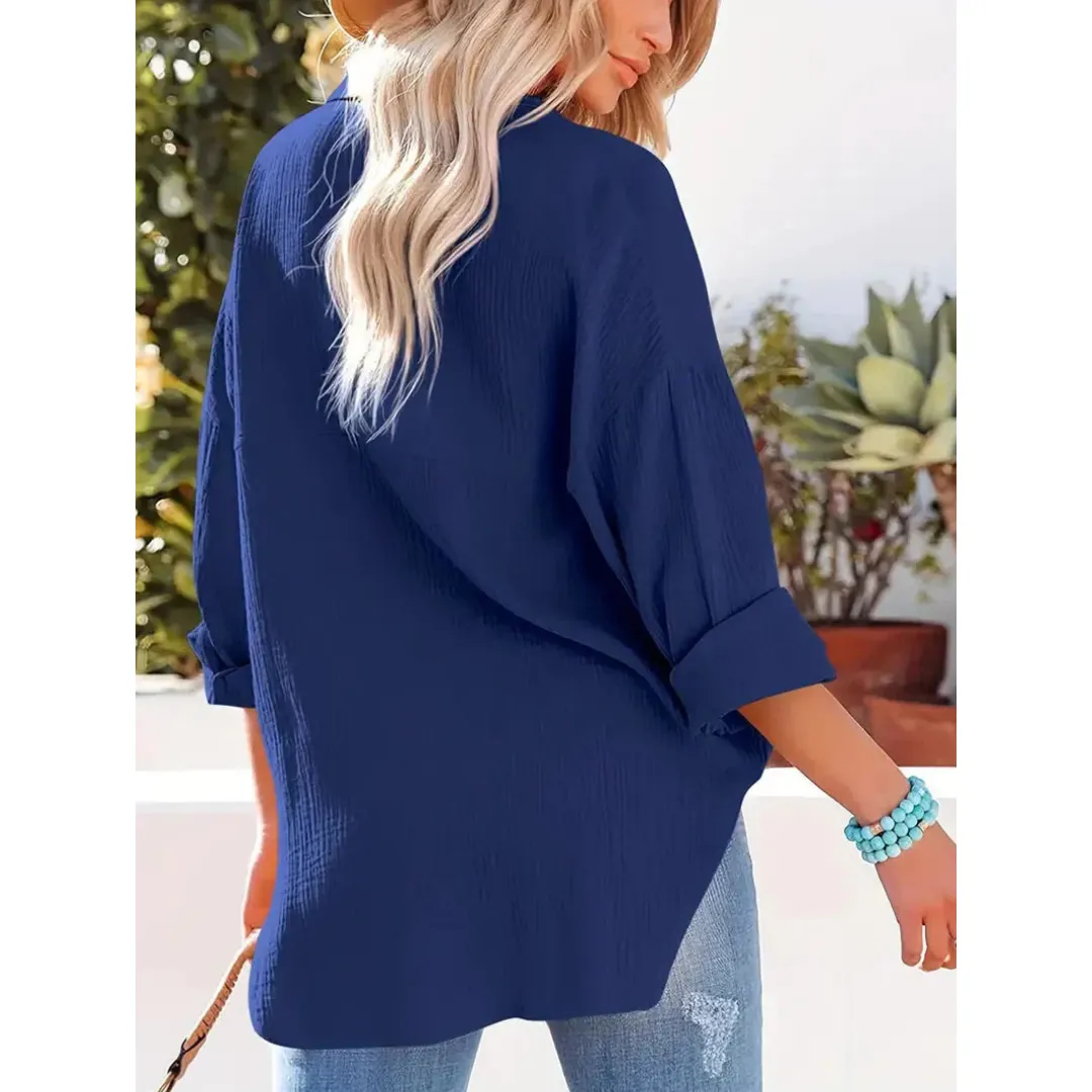 Women's Relaxed Long Sleeve Button-Up Shirt | Everyday