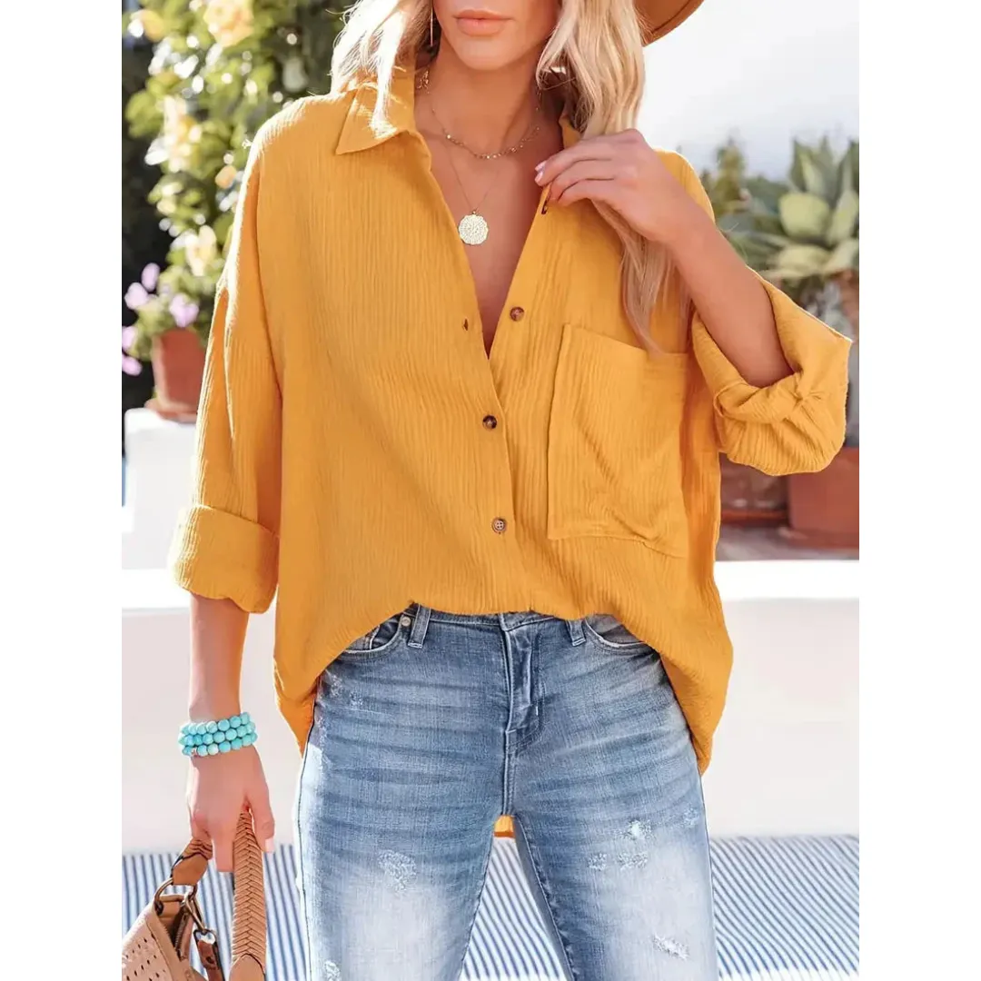 Women's Relaxed Long Sleeve Button-Up Shirt | Everyday