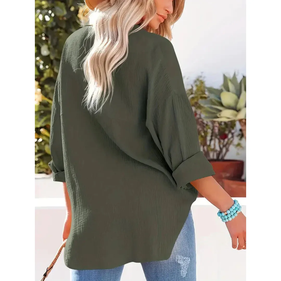 Women's Relaxed Long Sleeve Button-Up Shirt | Everyday