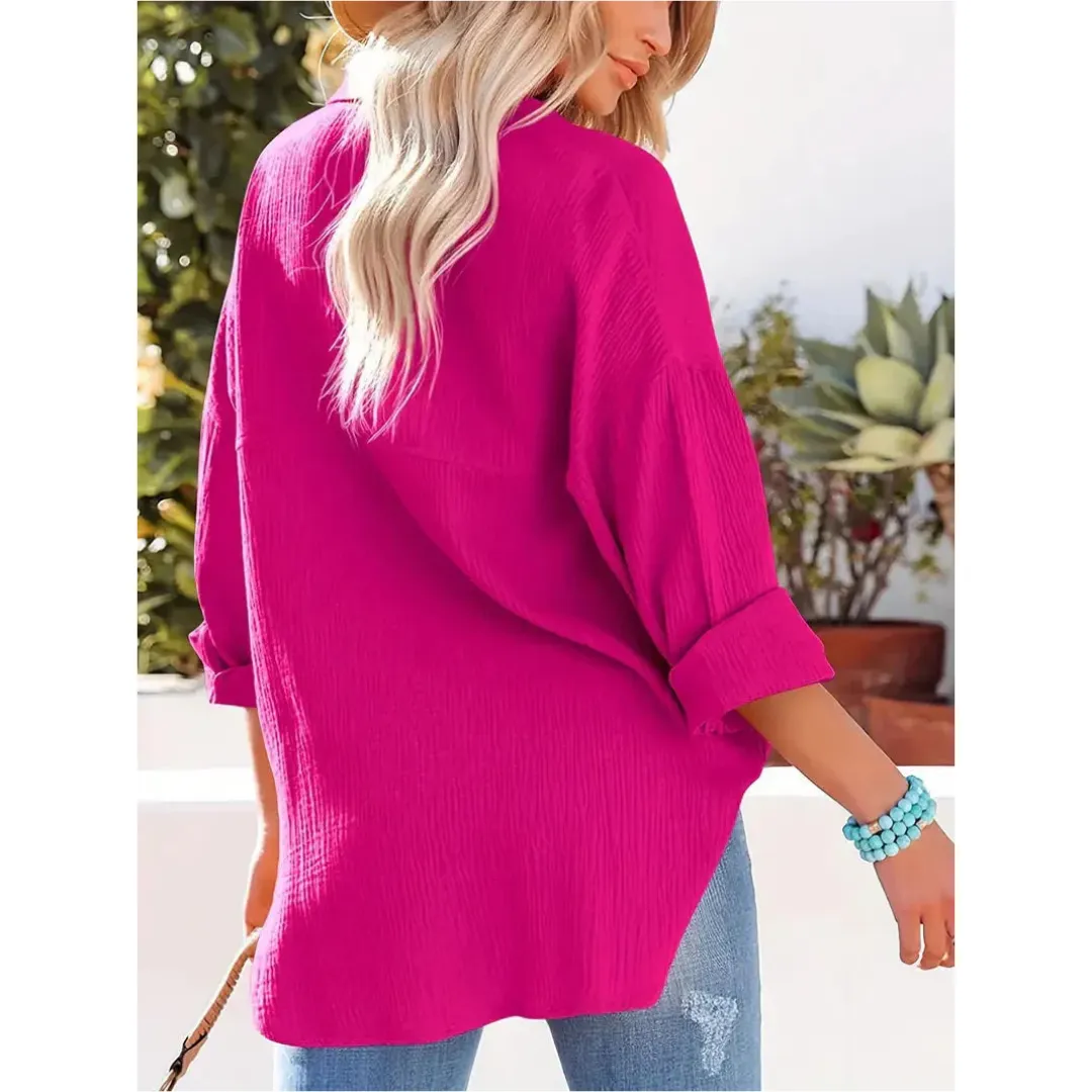 Women's Relaxed Long Sleeve Button-Up Shirt | Everyday