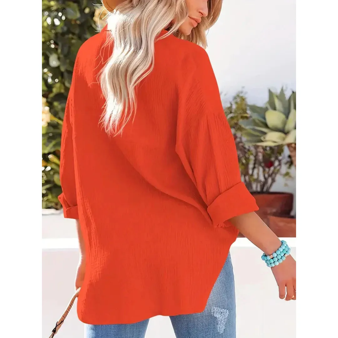 Women's Relaxed Long Sleeve Button-Up Shirt | Everyday