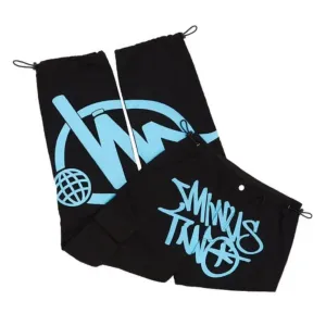 Women's Retro Casual Printed Baggy Pants  | Black
