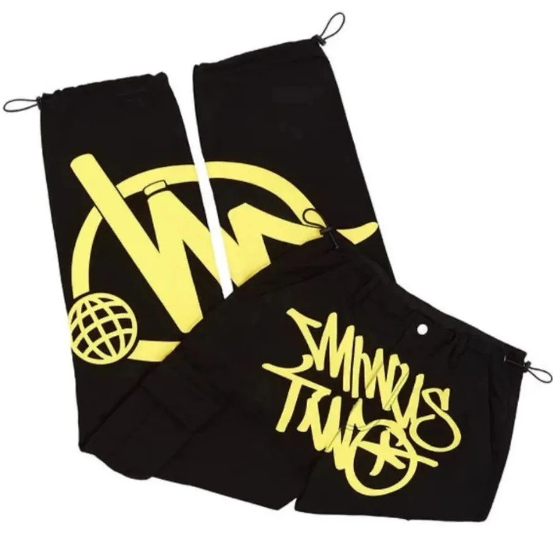 Women's Retro Casual Printed Baggy Pants  | Black