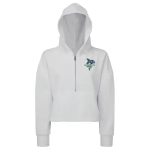 Women's Seattle Seawolves Half Zip Crop Hooded Sweatshirt