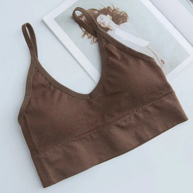 Women's Sexy Seamless Crop Top - Sleeveless Sports Bra - Streetwear Tube Top