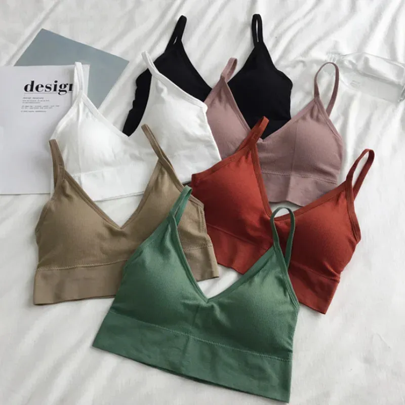 Women's Sexy Seamless Crop Top - Sleeveless Sports Bra - Streetwear Tube Top