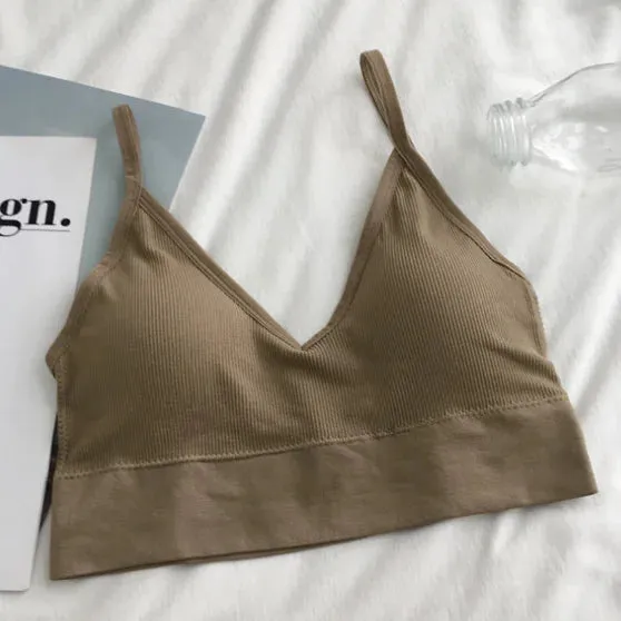 Women's Sexy Seamless Crop Top - Sleeveless Sports Bra - Streetwear Tube Top
