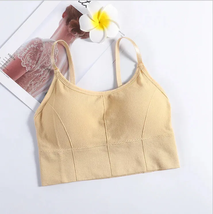 Women's Sexy Seamless Crop Top - Sleeveless Sports Bra - Streetwear Tube Top