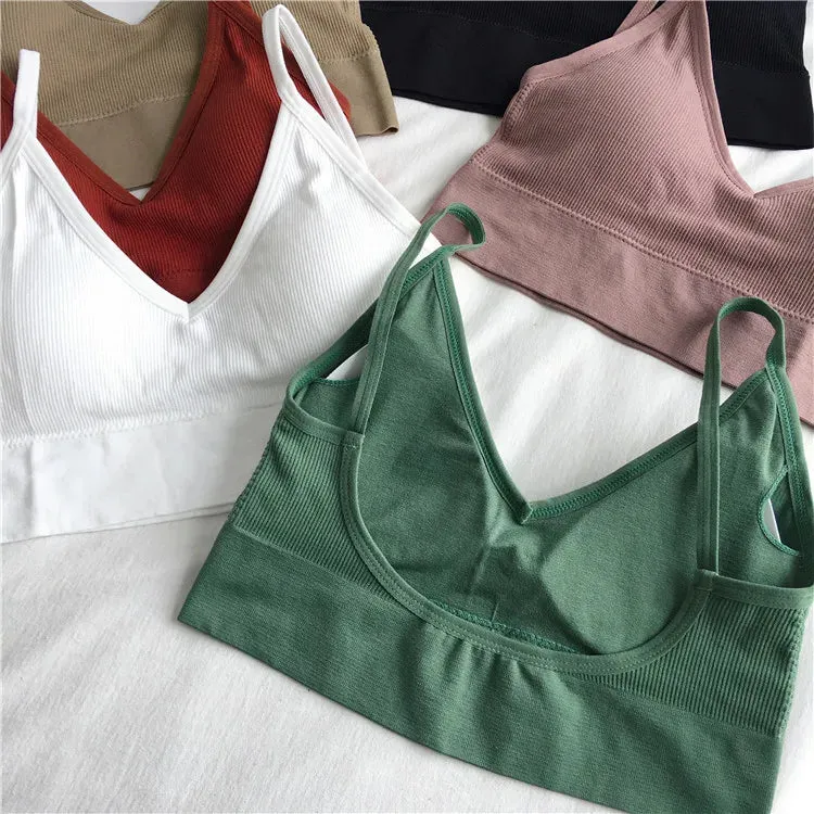 Women's Sexy Seamless Crop Top - Sleeveless Sports Bra - Streetwear Tube Top